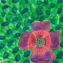 Single Purple Flower by Heidi  Capitaine