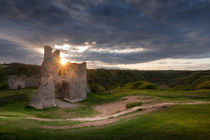 Pennard castle Sunset by Leighton Collins