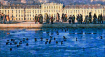 Palace of Schoenbrunn in winter by Leopold Brix