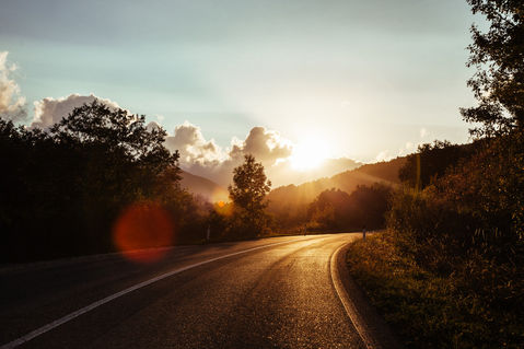 Road-at-sunset