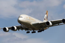 Etihad Airlines Airbus A380 by David Pyatt