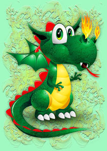 Dragon Cute Baby Cartoon Character by bluedarkart-lem