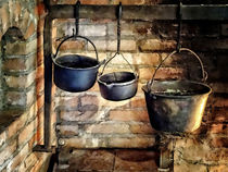Three Pots in Colonial Kitchen by Susan Savad