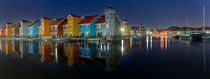 Groningen Jachthafen Panorama Nacht Niederlande Holland by Dennis Stracke