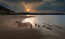 Sandcastles at sunset von Leighton Collins