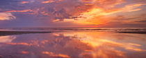 Sunset reflections on the beach, Texel island, The Netherlands by Sara Winter