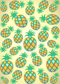 Pineapple Pastel Colors Decor von bluedarkart-lem