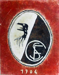 SC-Freiburg Wappen,Vintage-Shabby -Art von Roland Hölderle