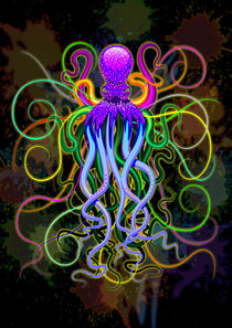 Octopus Psychedelic Luminescence by bluedarkart-lem