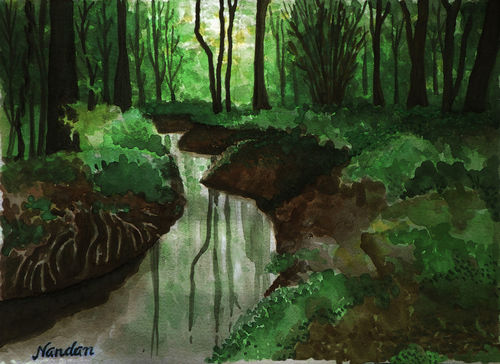 Watercolor-jungle-stream