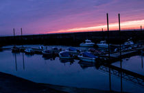 Cairnbulg harbour after sunset by Les Mitchell