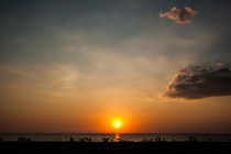 sunset at beach by whiterabbitphoto