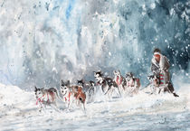 Huskies Race In Germany von Miki de Goodaboom