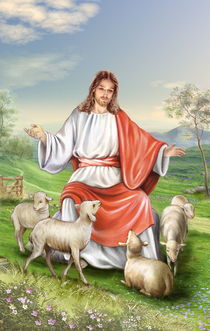 Jesus the good shepherd von arthousedesign