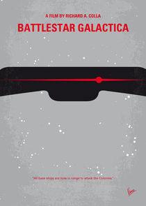 No663 My Battlestar Galactica minimal movie poster by chungkong