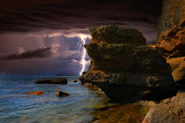  Lightning among the rocks by Yuri Hope