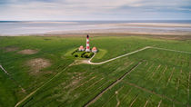 Westerhever Luftaufnahme Leuchtturm von Dennis Stracke