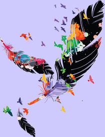Colorful feathers von Cindy Shim