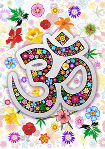 Namaste Floral Symbol  by bluedarkart-lem