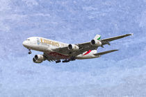 Emirates A380 Airbus Oil by David Pyatt