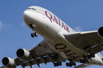Qatar Airlines Airbus A380 by David Pyatt