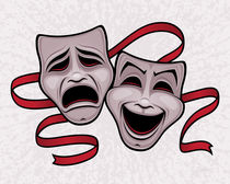 Comedy And Tragedy Theater Masks von John Schwegel