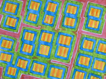 Pastel Colored Striped Squares Pattern  von Heidi  Capitaine