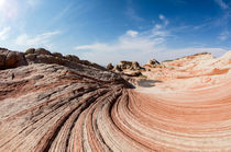 Wellenformen in Sandstein, White Pockets, Vermilion Cliffs National Monument, Arizona, USA von geoland