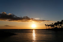 Sonnenuntergang unter Palmen, Waikoloa Beach, Big Island von geoland