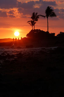 Sonnenuntergang mit Menschen, Kona Airport Beach, Hawai'i by geoland