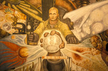 Man at the Crossroads Closeup Mural Mexico City von John Mitchell