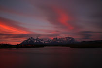 Sonnenuntergang am Torres del Paine von Gerhard Albicker