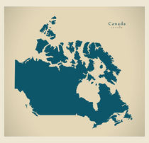 Canada Modern Map von Ingo Menhard