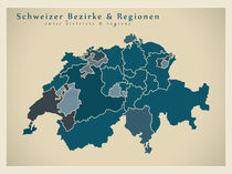 Switzerland Modern Map by Ingo Menhard