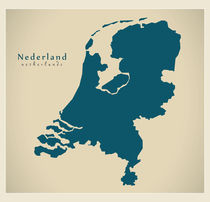 Netherlands Modern Map by Ingo Menhard