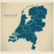Modern-map-nl-netherlands-with-provinces