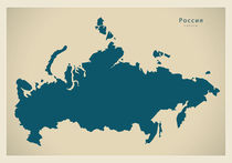 Russia Modern Map von Ingo Menhard