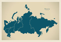 Russia Modern Map by Ingo Menhard