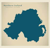Northern Ireland Modern Map von Ingo Menhard