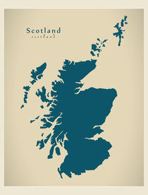 Scotland Modern Map by Ingo Menhard