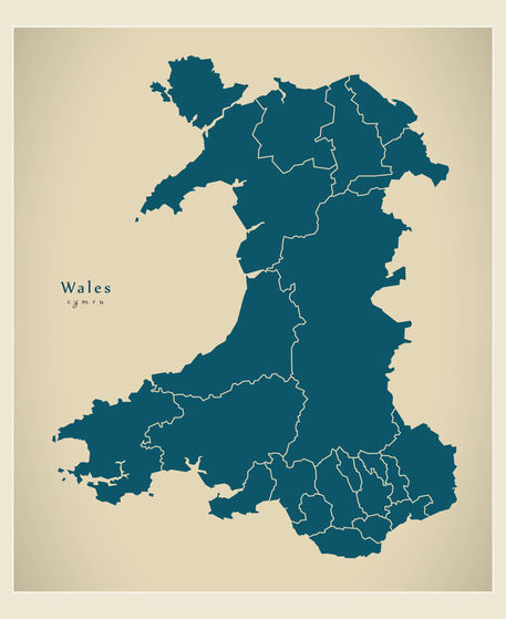 Modern-map-uk-wales-regions