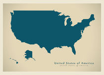 USA Modern Map by Ingo Menhard