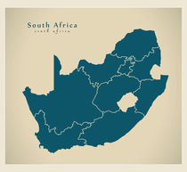 South Africa Modern Map by Ingo Menhard