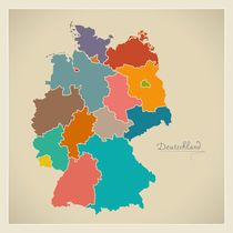 Germany Map Artwork von Ingo Menhard