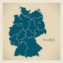 Germany Map Artwork by Ingo Menhard