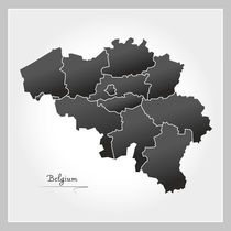 Belgium Map Artwork von Ingo Menhard