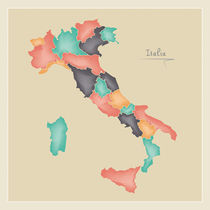 Italy Map Artwork by Ingo Menhard