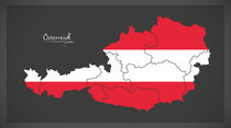 Austria Map Artwork von Ingo Menhard