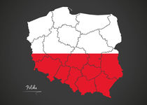 Poland Map Artwork by Ingo Menhard