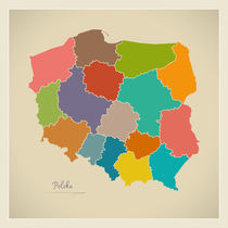 Poland Map Artwork von Ingo Menhard